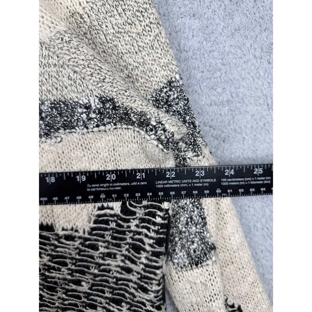 Free People Boho Woven Cotton Blend Women's M/L (approx) Sweater w Fringe - Picture 6 of 10